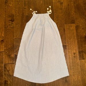 NWT BISBY Sloop Dress - Blue Sparkle Seersucker - 14 - price firm